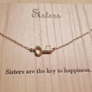 Sisters key necklace